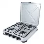 PROMIS KG400 piano cottura a gas a quattro fuochi, finitura argento