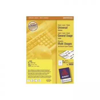 Avery 3659 etichette adesive rettangolari permanente bianco 1200 pezzi
