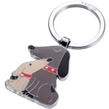 Portachiavi TROIKA Metalldesign DOG & DOGGY KR18-05/BR