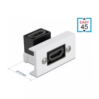 Modulo HDMI DeLOCK Easy 45 81304 angolato 90° 22,5 x 45 mm