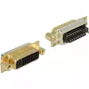 DVI 24+5 connettore femmina, versione a saldare, connettore maschio argento