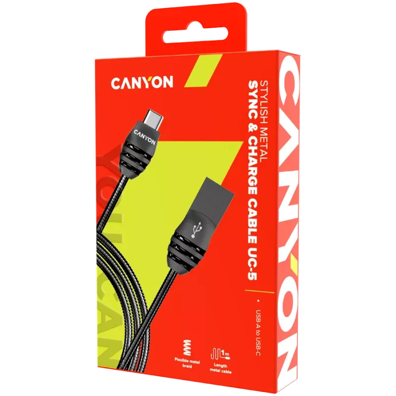 CANYON cavo UC-5 USB-C 10W 1m grigio scuro