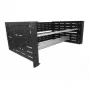 Delock kit di montaggio per guida DIN - montaggio a rack - nero - 4U - 48,3 cm (19