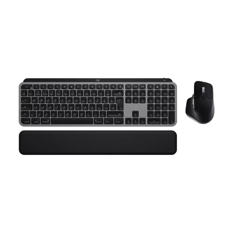 Logitech MX Keys S Combo per Mac, wireless, layout DE set tastiera e mouse, tasti e funzioni ottimizzati per macOS