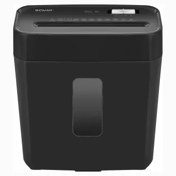 Distruggidocumenti SAVIO ND-01, taglio a croce 4 x 32 mm, contenitore 11 L, 230 W, nero, 72 dB
