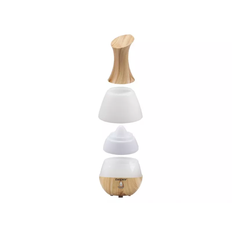 Beper 70.405 diffusore di aromi a ultrasuoni, 235 ml, luce LED a 7 colori, 4 W, spegnimento automatico