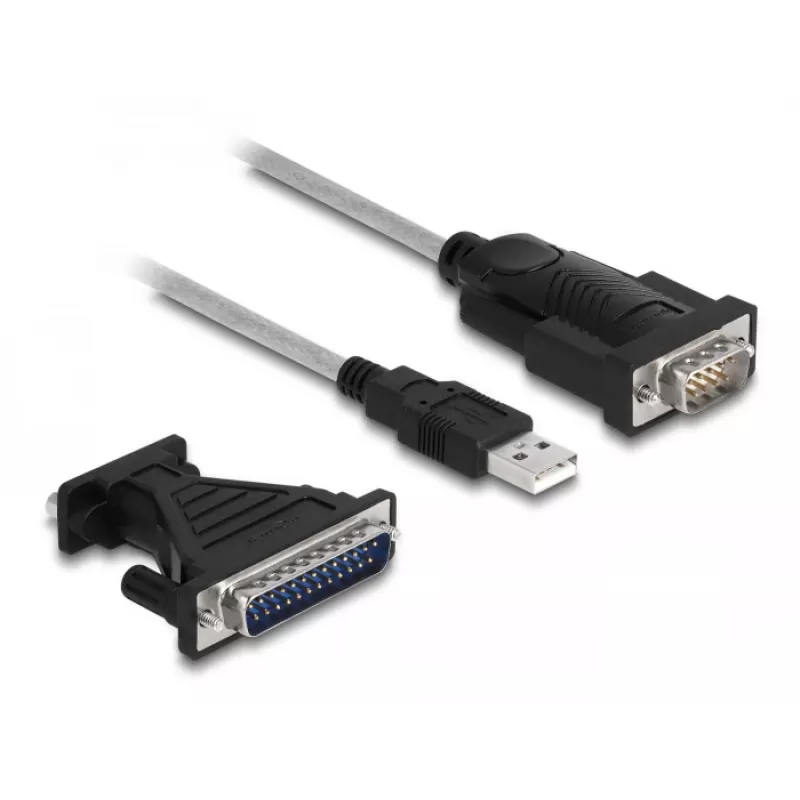 Adattatore DeLOCK USB 2.0 Type-A su seriale RS-232 D-Sub 9 + D-Sub 25