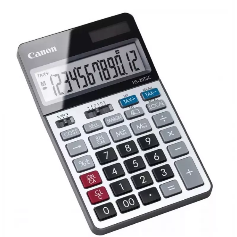 Calcolatrice Canon HS-20TSC desktop finanziaria nero, argento