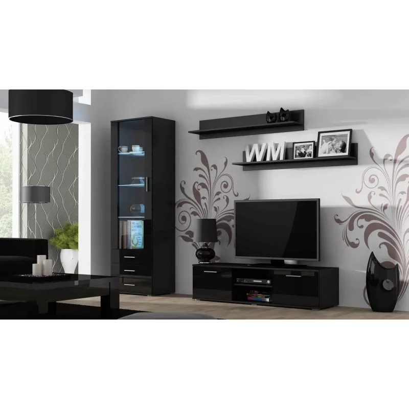 Cama supporto TV SOHO 140 nero/nero lucido