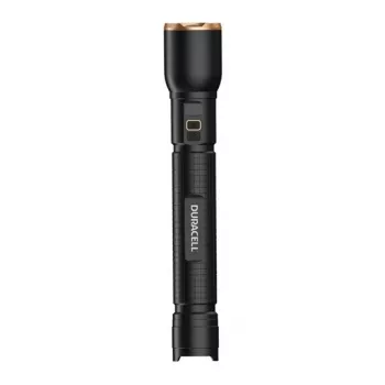 Torcia Duracell DF6000R confezione regalo — torcia ricaricabile a mano, nera