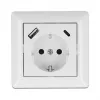 Presa DeLOCK 11489 CEE 7/3 + USB bianco 250V 16A