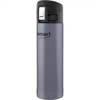 Tazza termica LAMART LT4044 0,42 L acciaio inox doppia parete isolata sottovuoto, coperchio a scatto, Ø 6,4 cm
