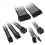 Set di prolunghe per cavi intrecciati Kolink Core Adept – prolunghe per alimentatore e scheda madre in 6 pezzi, guaina in PET, conduttori in rame, lunghezze 300–350 mm