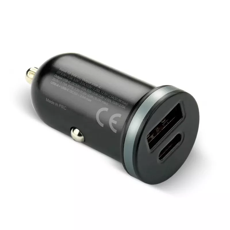 Caricabatterie da auto everActive CC-30Q QC3.0 35W – 1x USB-A, 1x USB-C, ricarica rapida