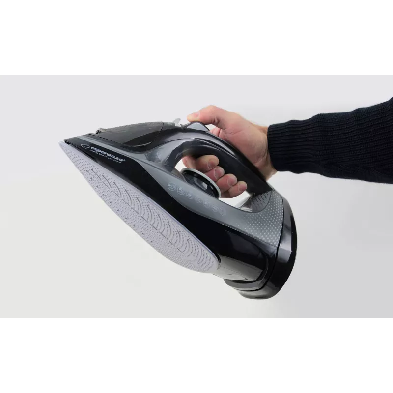 Ferro da stiro a vapore Esperanza EHI011 con piastra in ceramica grigio, nero 2600 W