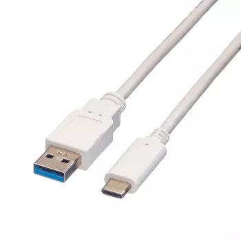 VALUE - cavo USB - USB 3.0 (M) a USB Type-C (M) - 5 V - 900 mA - 1 m - bianco (11.99.9011)