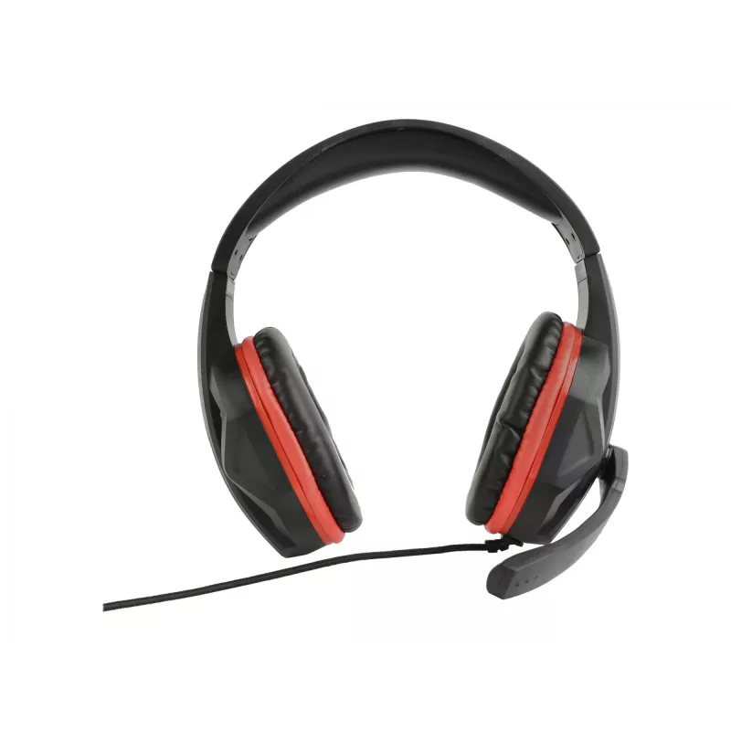 Headset gaming cablato GEMBIRD GHS-03 — 20–20000 Hz, cavo 2 m, 250 g, nero/rosso