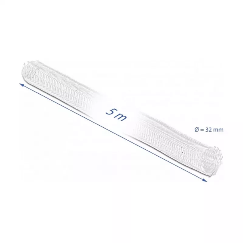 Tubo intrecciato DeLOCK 20818 5 m x 32 mm bianco