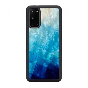 Custodia protettiva iKins per Samsung Galaxy S20 — blue lake finitura nera