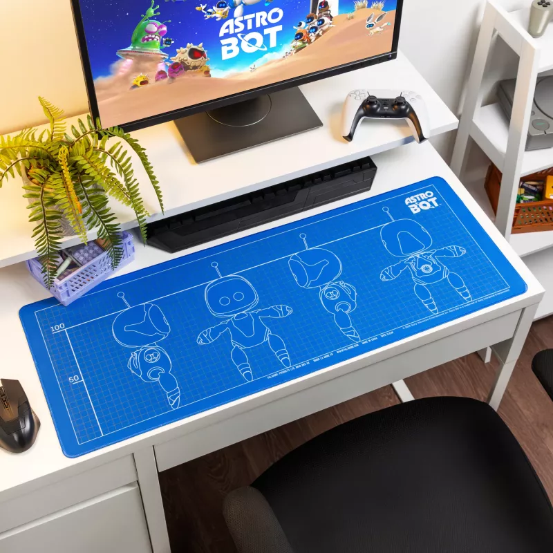 Tappetino da scrivania Paladone Astrobot – ampia superficie in tessuto per tastiera e mouse
