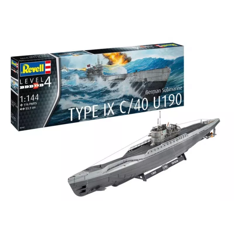 Modello in plastica German Submarine T.IX C/40 1/144