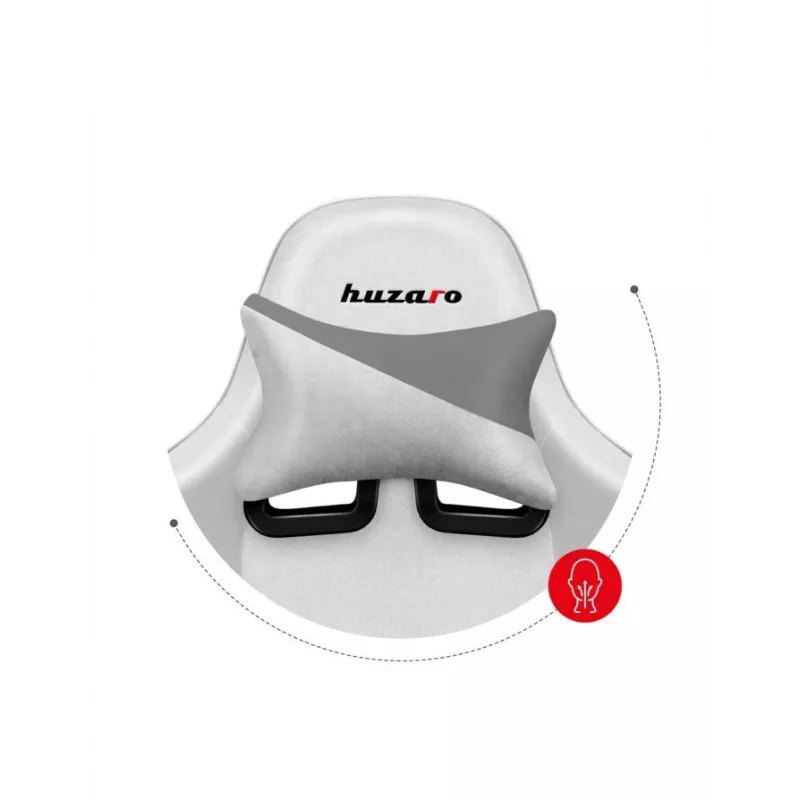 Sedia da gaming Huzaro Force 6.2 a guscio grigio, bianco