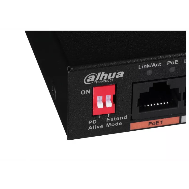 Dahua Technology PFS3006-4ET-60 switch unmanaged L2 Fast Ethernet (10/100) Power over Ethernet (PoE) nero