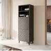 Armadio contenitore cama meble ABETO 60×40×176,5 cm grafite/grafite lucido