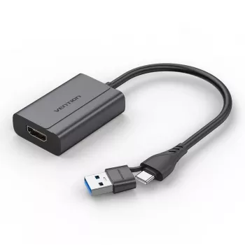 Adattatore per cavo Vention ACYHB – USB-C + USB-A su HDMI, grigio