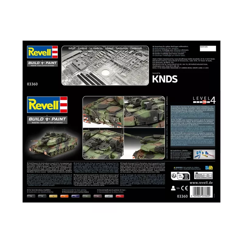 Modellino in plastica REVELL Leopard 2A7A1 kit carro armato militare (scala non indicata)