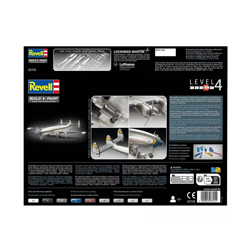 Kit di montaggio in plastica REVELL Lockheed L.1049G Super Constellation Lufthansa