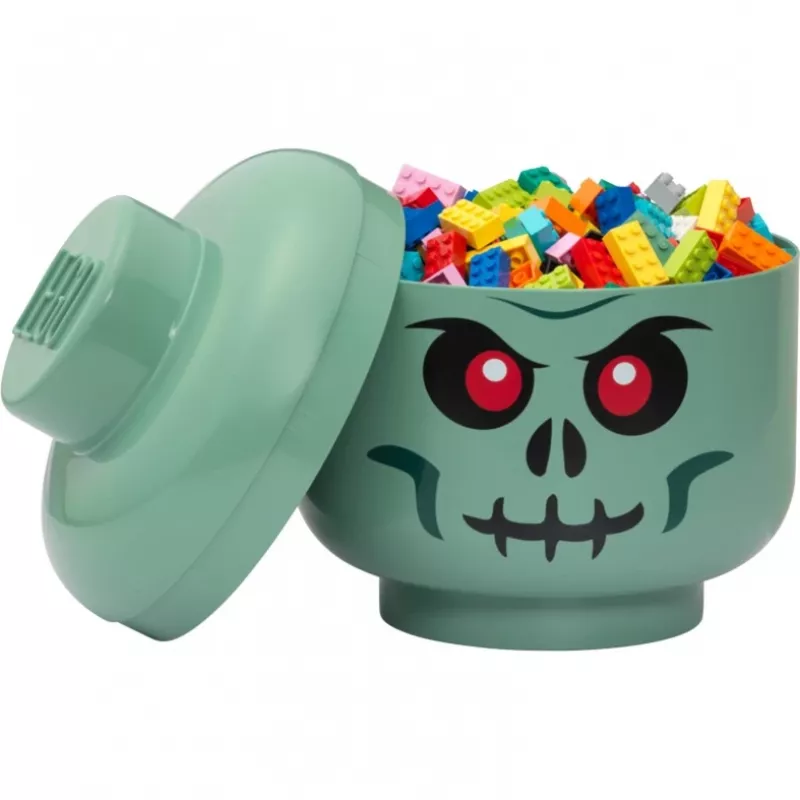 LEGO Storage Head Skeleton, scatola contenitore nero/rosso, grande