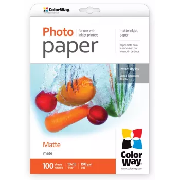 ColorWay - carta fotografica - opaca - 100 fogli -
