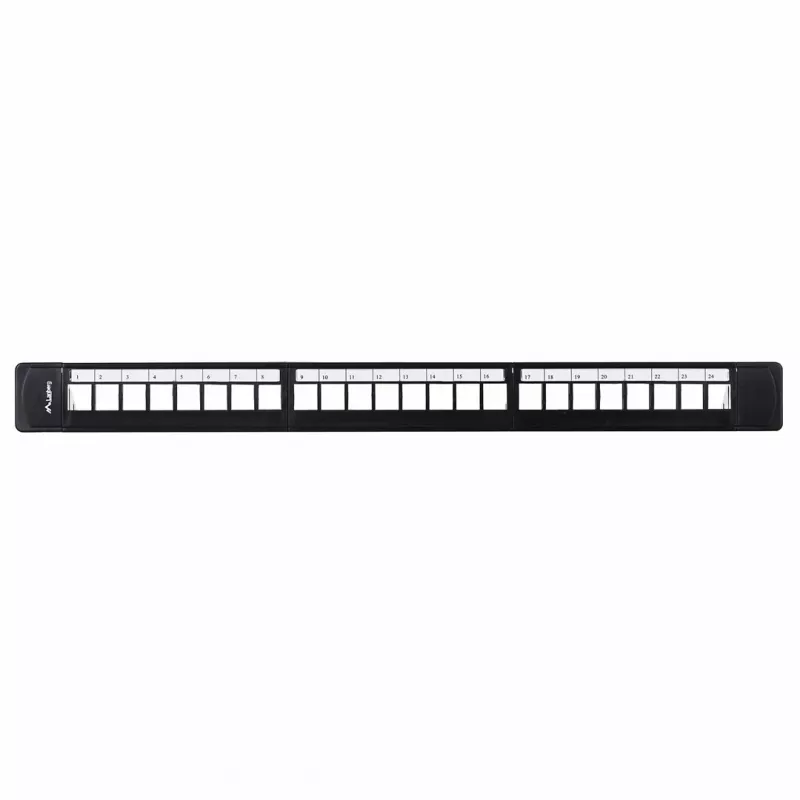 Patch panel 1U LANBERG PPKS-1124-B, 24 porte, 1U, ABS, nero, 482,6×44,5×154 mm