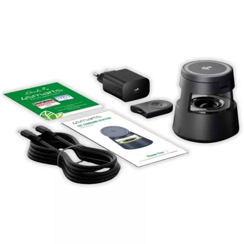 Caricabatterie wireless 4smarts 541327 USB Type-C per interni grigio