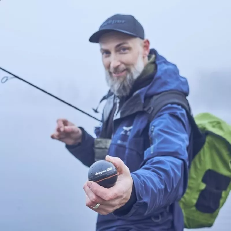 Deeper Smart Sonar PRO+ 2 fish finder lanciabile, 100/240/675 kHz, profondità 100 m, Wi-Fi, GPS, fino a 9 ore, nero