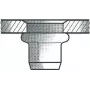 Dado rivettato GESIPA St M6x9x15,5 testa piccola KS, campo di serraggio 0,25–3,5 mm, confezione da 250