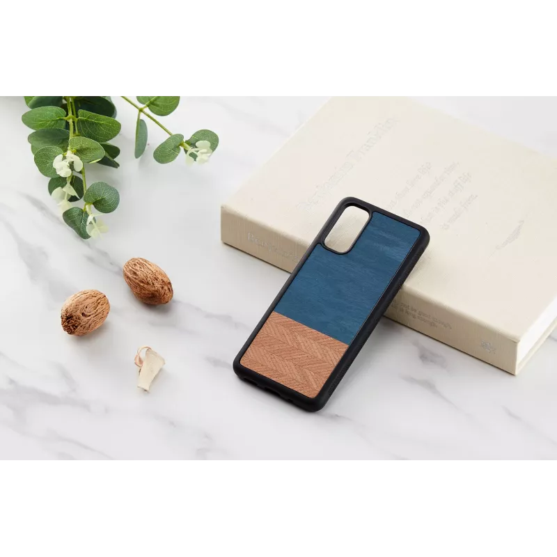 Custodia per cellulare man and wood Galaxy S20 denim nero