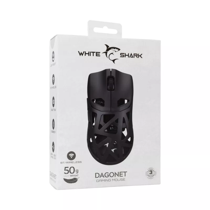 White Shark WGM-5019 Dagonet Wireless 24000 dpi nero