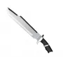 Coltello da sopravvivenza cinema classic CC-PDT — lama in acciaio inox 375 mm, lunghezza totale 525 mm, manico in acciaio inox, fodero in plastica nero, 1 kg