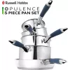 Set pentole Russell Hobbs RH01179EU, 5 pezzi, blu