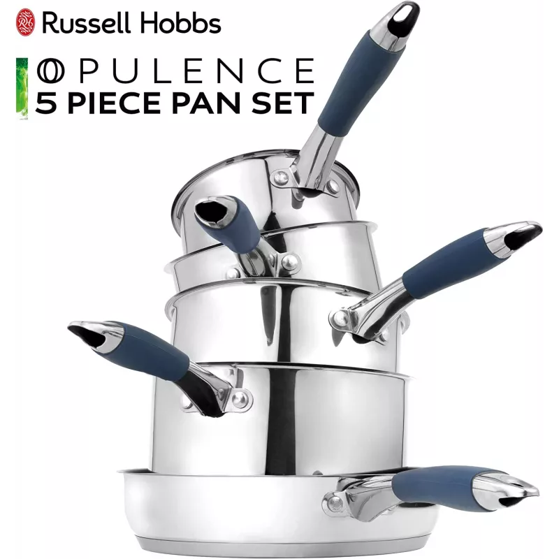 Set pentole Russell Hobbs RH01179EU, 5 pezzi, blu