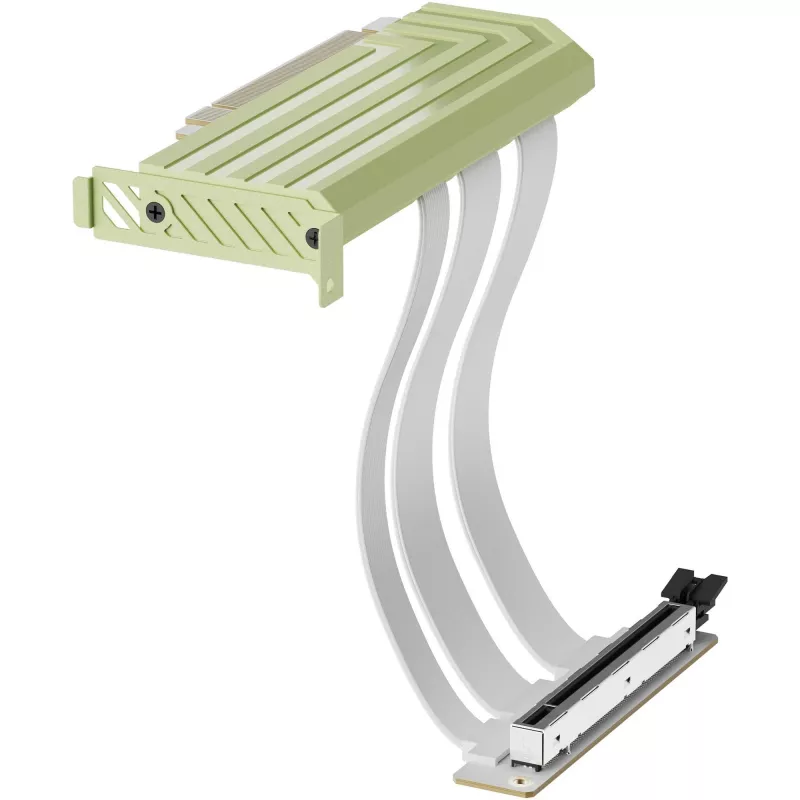 Riser PCIe 5.0 Hyper di HYTE, 20 cm, verde/bianco (ACC-HYTE-PCIE50-MM)
