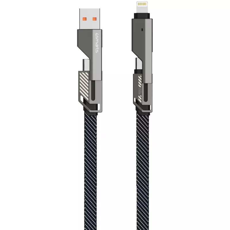 4smarts Cavo USB-C ComboCord Flat 240W+ portachiavi - cavo - digitale/dati