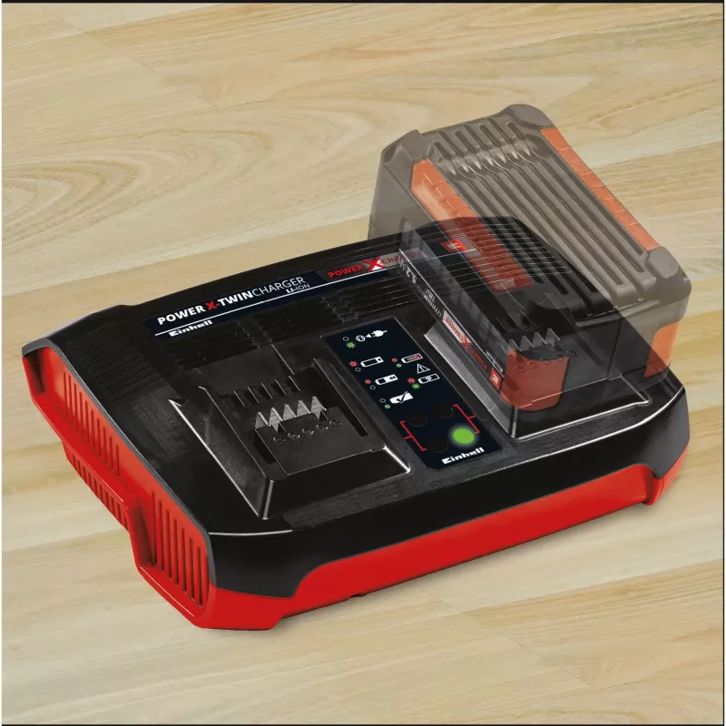 Einhell Power-X-Twincharger 3 A caricabatterie per interni nero - rosso (4512069)