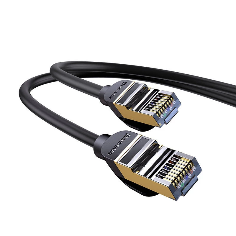 Cavo di rete Baseus Ethernet RJ45, 10Gbps, 1m (nero)