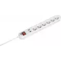 Prolunga elettrica Bachmann SMARTLINE 3 m 6 uscite AC per interno bianco