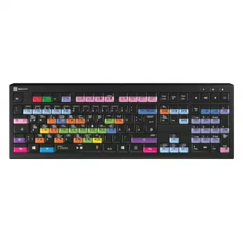 Tastiera Logickeyboard LKB-FLS-A2PC-DE Universal USB QWERTZ tedesca nera