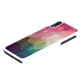 Custodia per cellulare iKins per iPhone XR – design fiori d'acqua, bianco