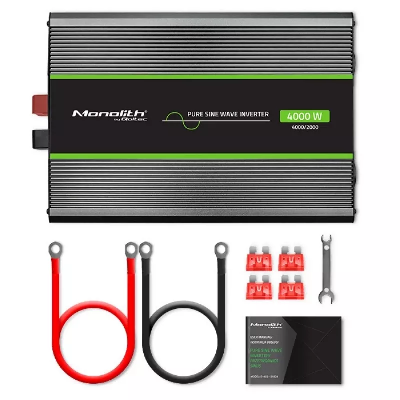 Qoltec Monolith Adattatore/convertitore di corrente auto 4000 W Nero
